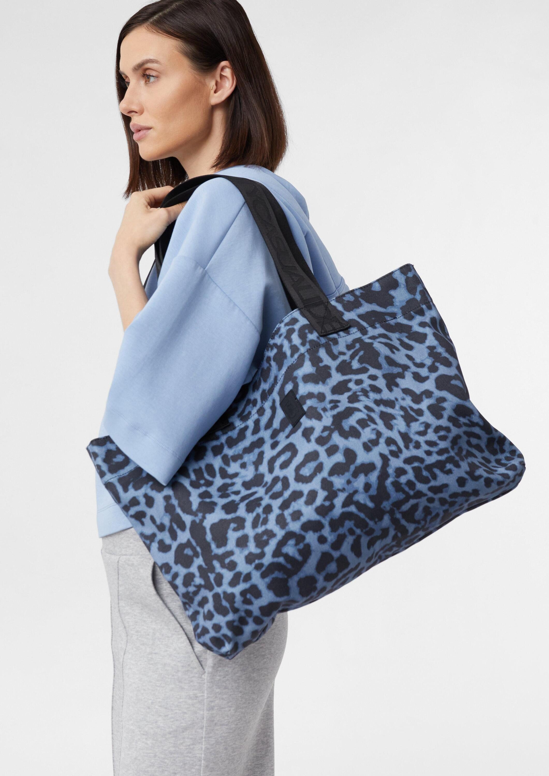 comma Shopper Tasche, Canvastasche mit Leo-Print