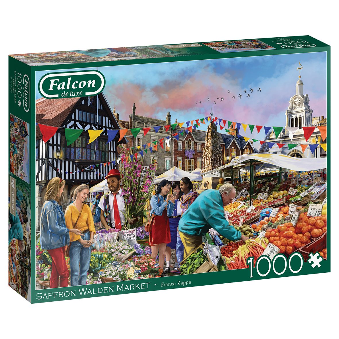 Jumbo Spiele Puzzle Falcon de luxe Saffron Walden Market Puzzle, 1000 Puzzleteile