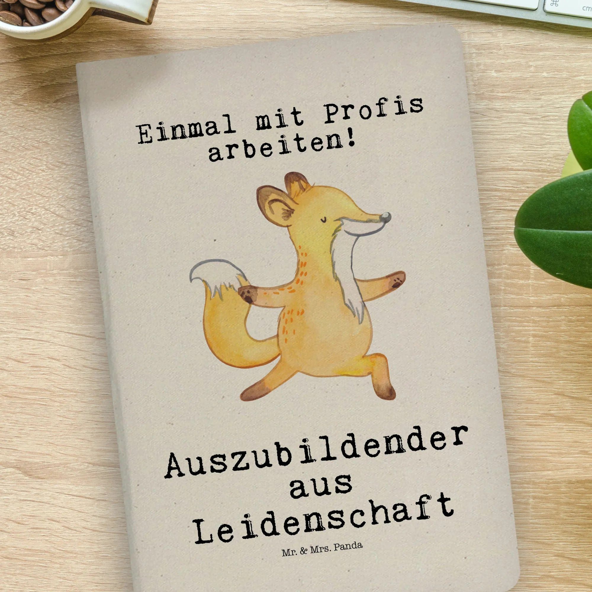 Thumbnail - Mr. & Mrs. Panda Notizbuch Auszubildender Leidenschaft - Transparent - Geschenk, Beginn der Ausb Mr. & Mrs. Panda, Echte...