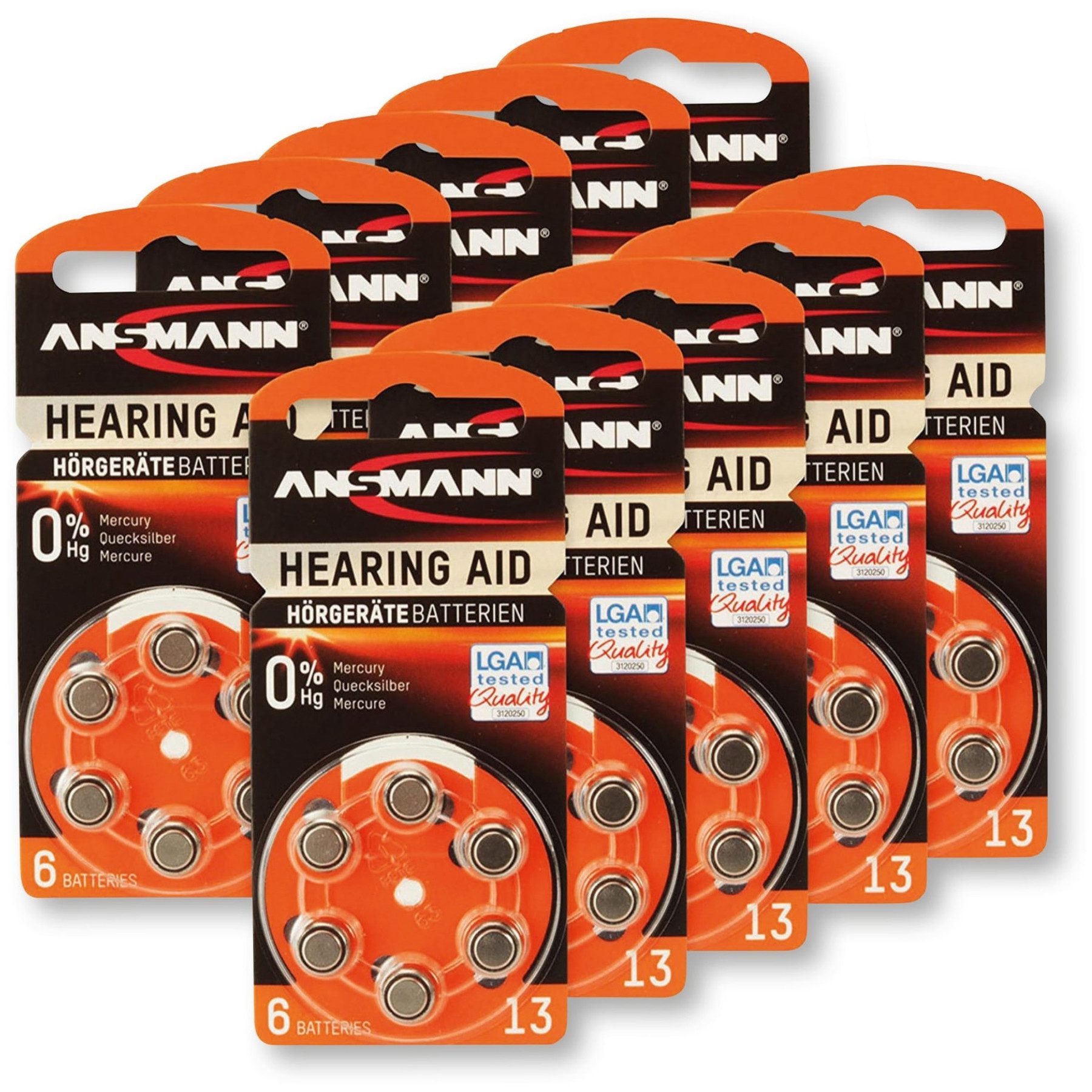 ANSMANN AG ANSMANN Hörgeräte-Batterie, HEARING AID, PR48 Knopfzelle