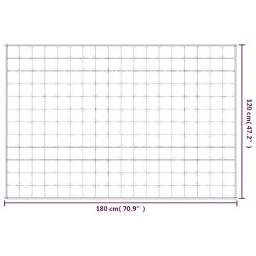 Bettüberwurf Gewichtsdecke Hellcreme 120x180 cm 9 kg Stoff, vidaXL