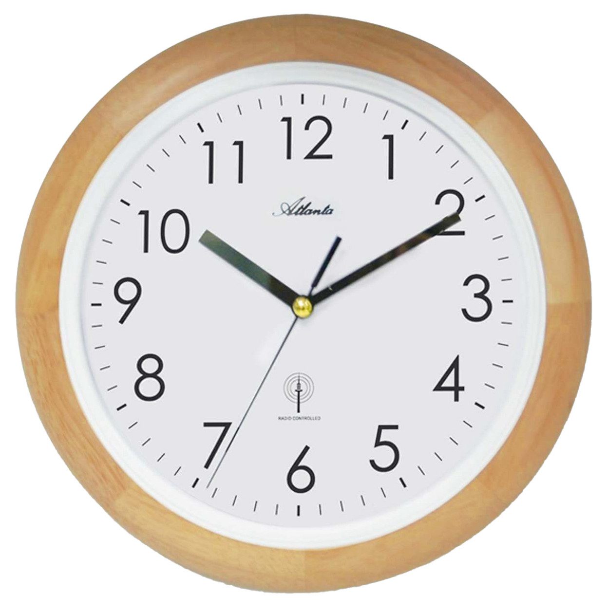 Atlanta Wanduhr Funkwanduhr Durchmesser 25,5 cm günstig online kaufen