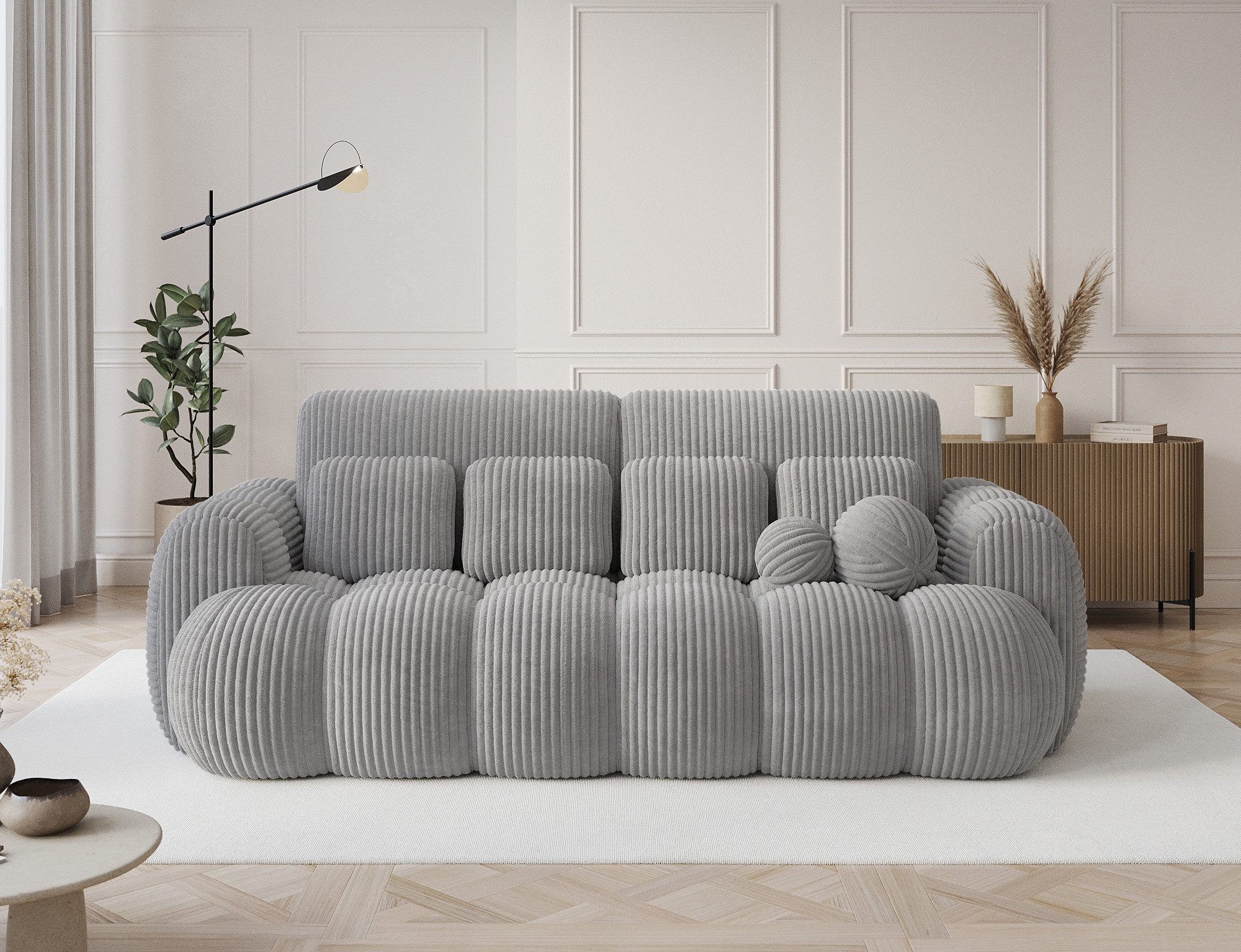 yourhouse24 3-Sitzer Sofa Cotonn mit Schlaffunktion und Bettkasten, mit Bettfunktion