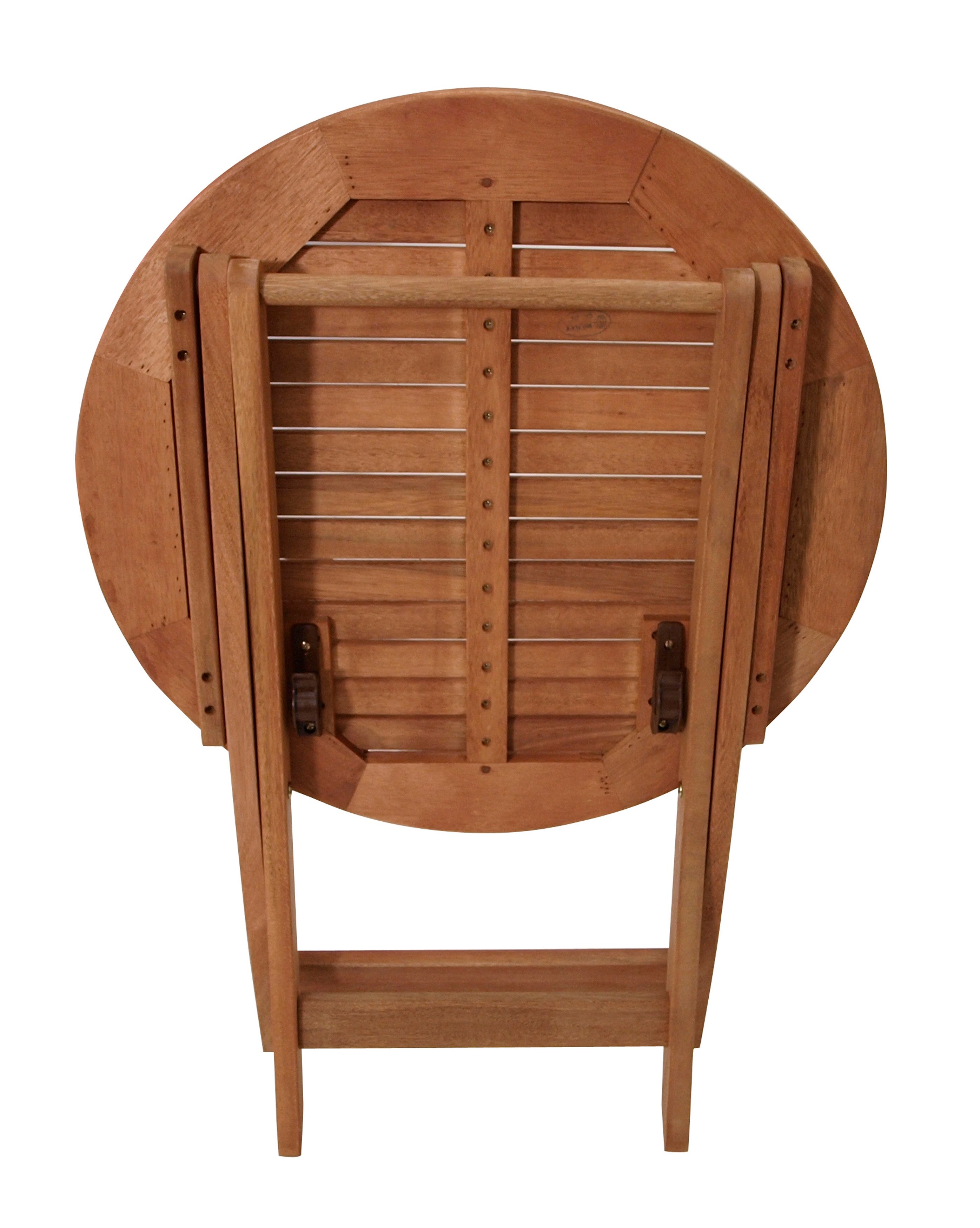 TPFGarden Gartentisch Sidney (1-St., Robuster Garten Holztisch Outdoor Garten-Klapptisch 65cm Durchmesser), Holz (aus Eukalyptusholz) - Hochwertige Verarbeitung - Wetterfest