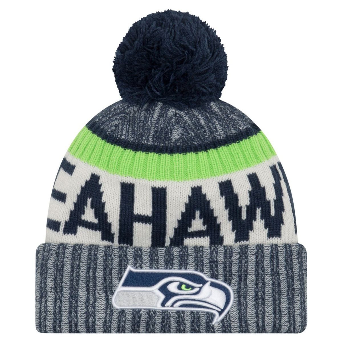 New Era Fleecemütze NFL SIDELINE Bobble Seattle Seahawks