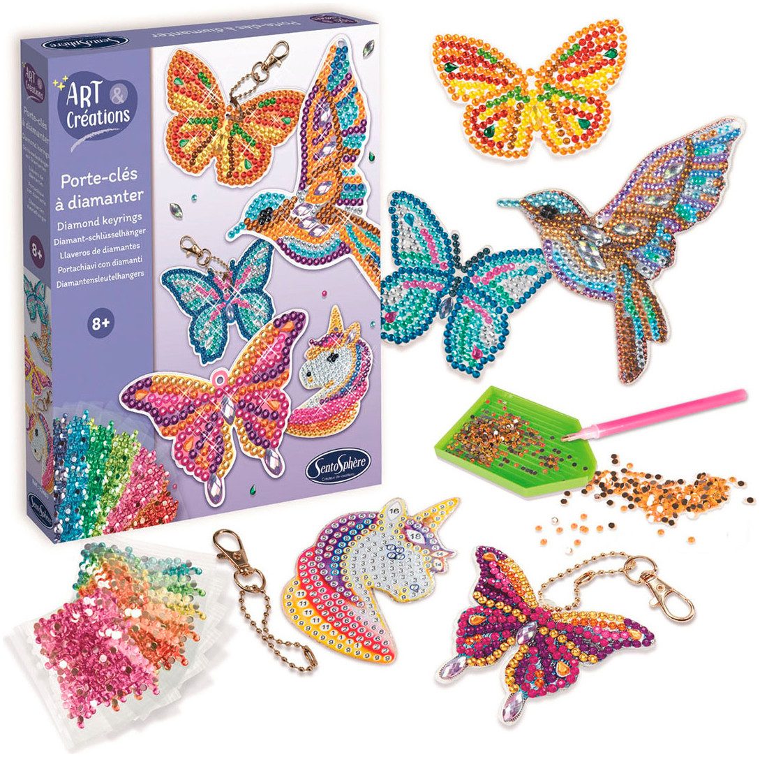 SentoSphere Kreativset Bastelset Strassstein-Schlüsselanhänger
