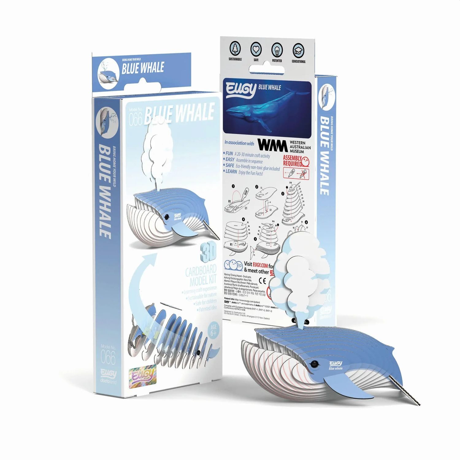 BrainBox Spiel EUGY - 3D Bastelset Blauwal