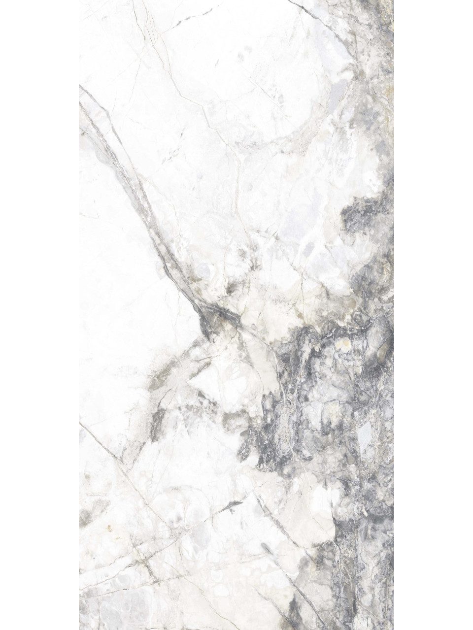 Euro Stone Bodenfliese Bodenfliese Feinsteinzeug Caldera 60 x 120 cm, Feinsteinzeug, Silber Weiß