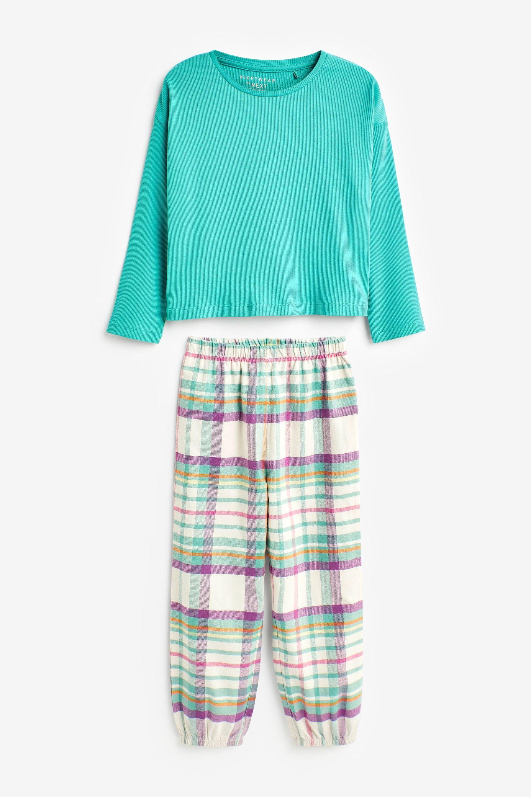 Pyjama mit Pyjama tlg) Turquoise Next Blue (2 Webkaros