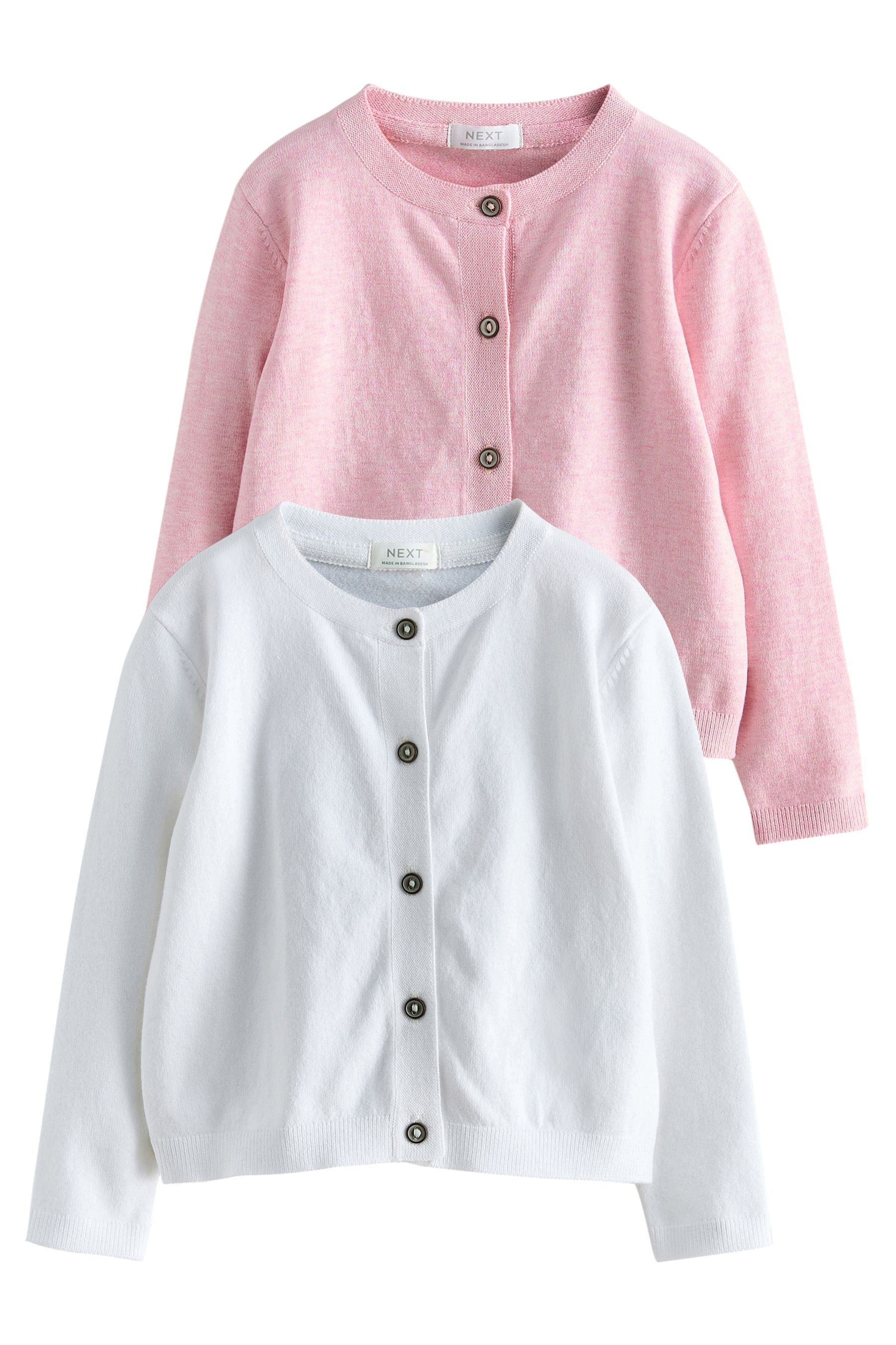 Next Strickjacke Strickjacke mit Knopfleiste, 2er-Pack (2-tlg)