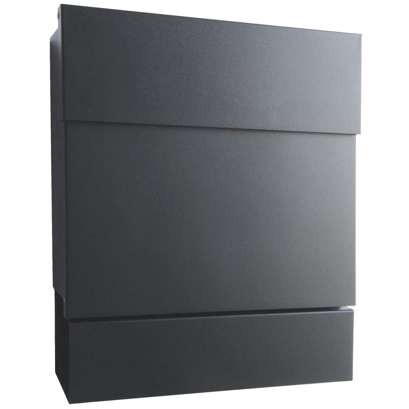 Radius Briefkasten »Letterman 5 Radius Design Briefkasten mit Zeitungsfach  anthrazit-grau (RAL 7016), moderner Wand-Postkasten«