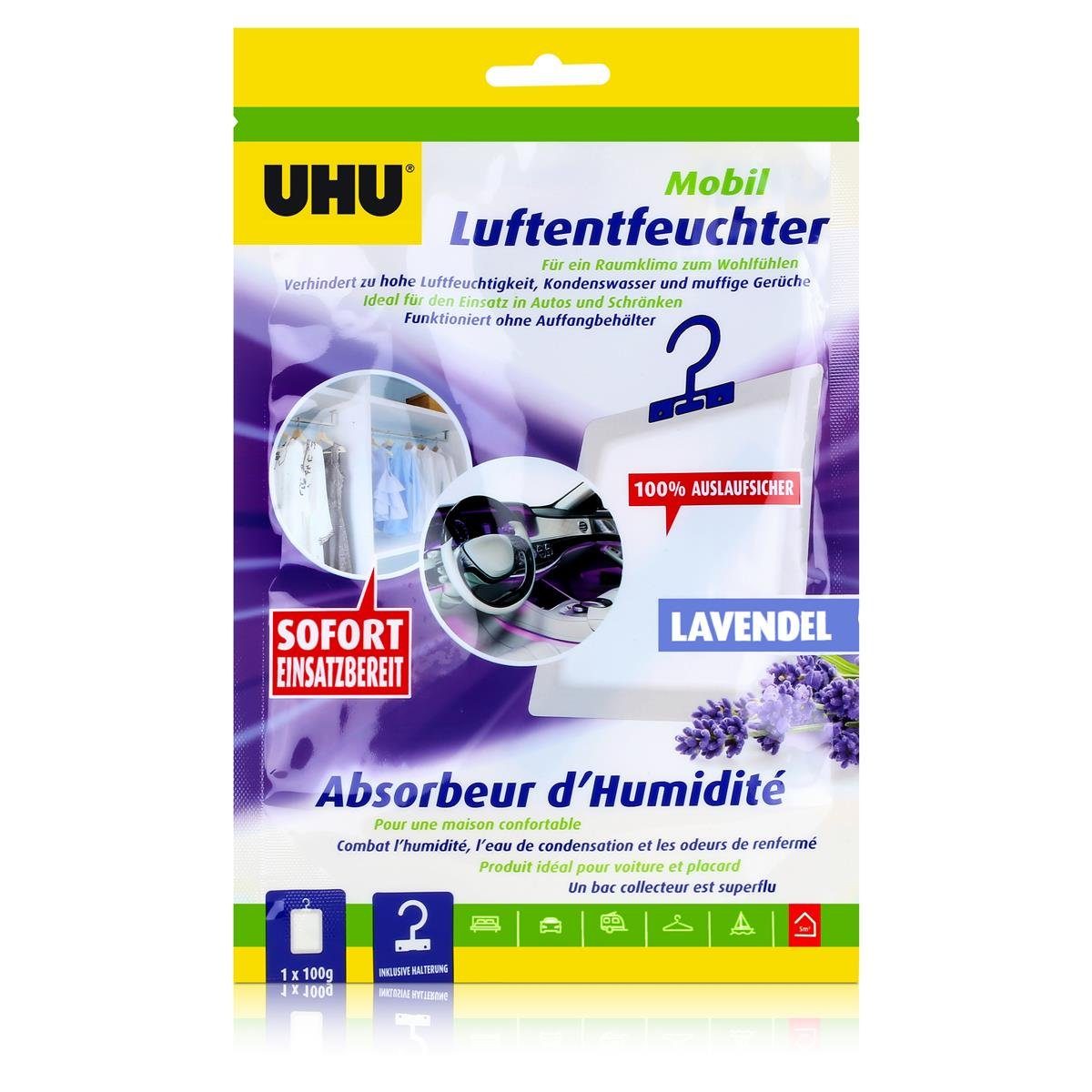 UHU Air Max Luftentfeuchter, Container inkl. Luftentfeuchter Granulat 1000g