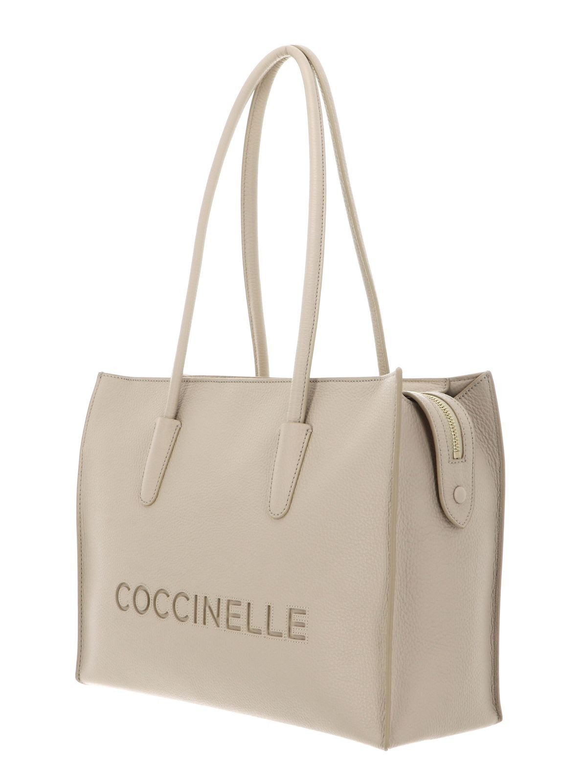 COCCINELLE Shopper Handbag Grained Leather, aus echtem Rindsleder