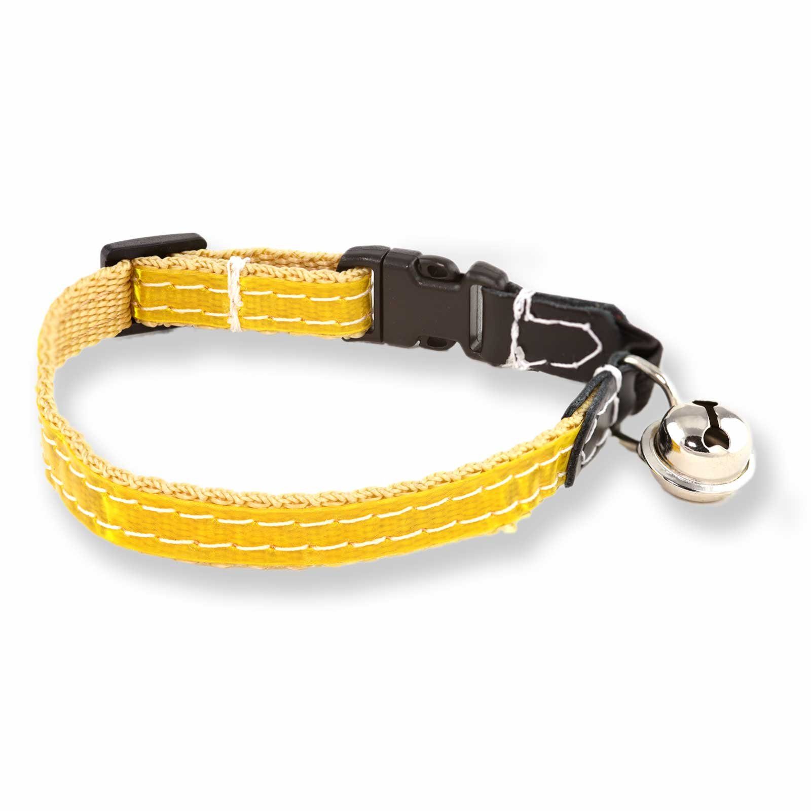 Hunde-Halsband Katzenhalsband reflektierend mit Glocke