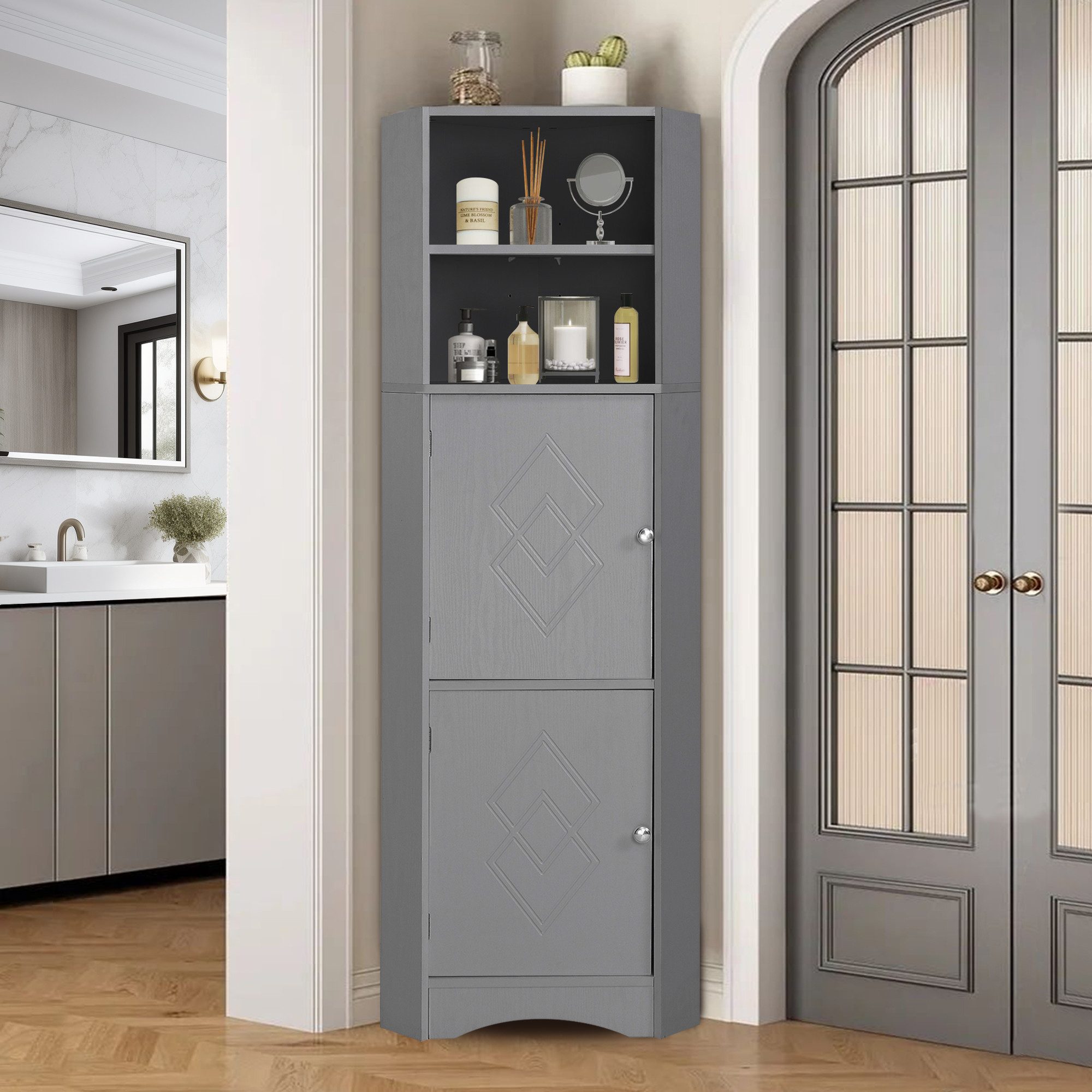 MODFU Hochschrank Moderner Minmalistischer Stil (Badschrank, günstig online kaufen