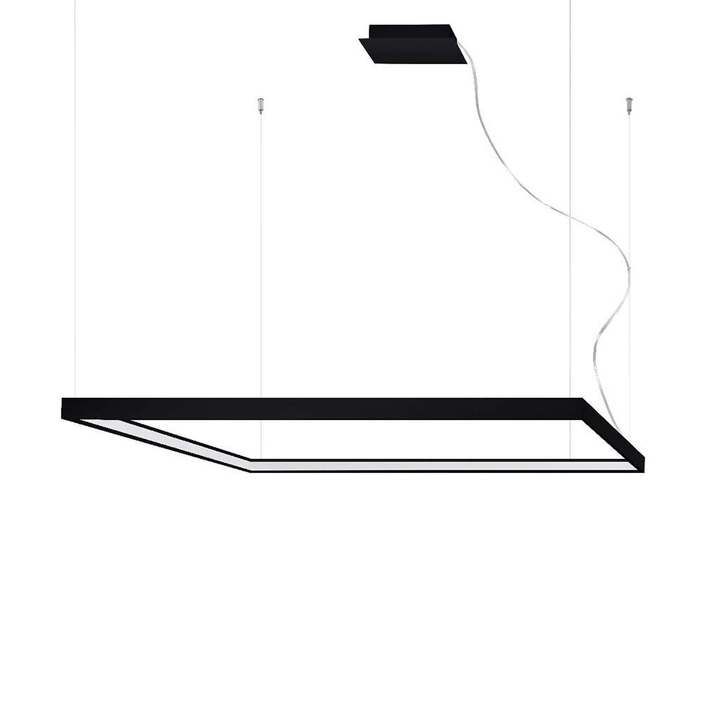 LED-Leuchtmittel Designlampe schwarz Pendelleuchte, LED fest Alu Wohnzimmerleuchte Pendellampe Hängeleuchte LED verbaut, Warmweiß, etc-shop
