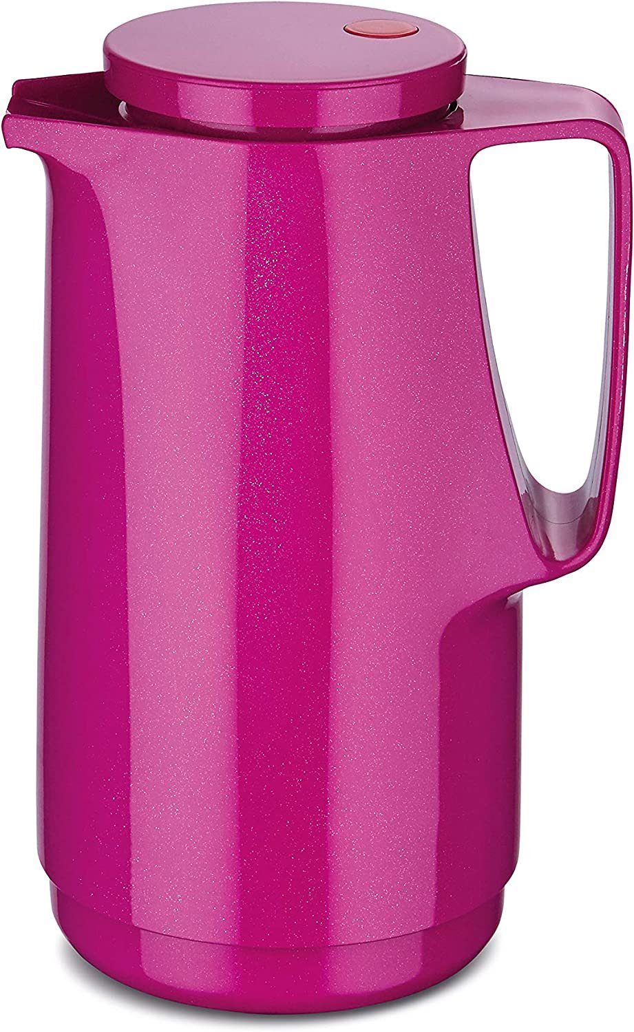 ROTPUNKT Isolierkanne Geschmack 760, I (sparkling Rosalin-Glas pink), Liter hochwertig langlebig Glaskolben 1 doppelwandigem Glaseinsatz I aus Ivoller 1,0 l
