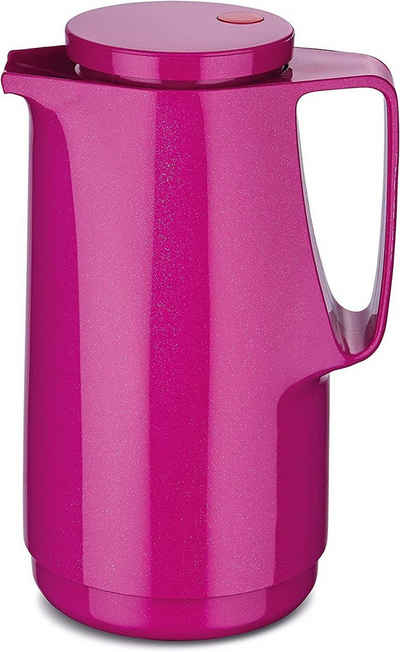 ROTPUNKT Isolierkanne »1,0 Liter Glaseinsatz I hochwertig I langlebig Ivoller Geschmack 760«, 1 l, (sparkling pink), Glaskolben aus doppelwandigem Rosalin-Glas