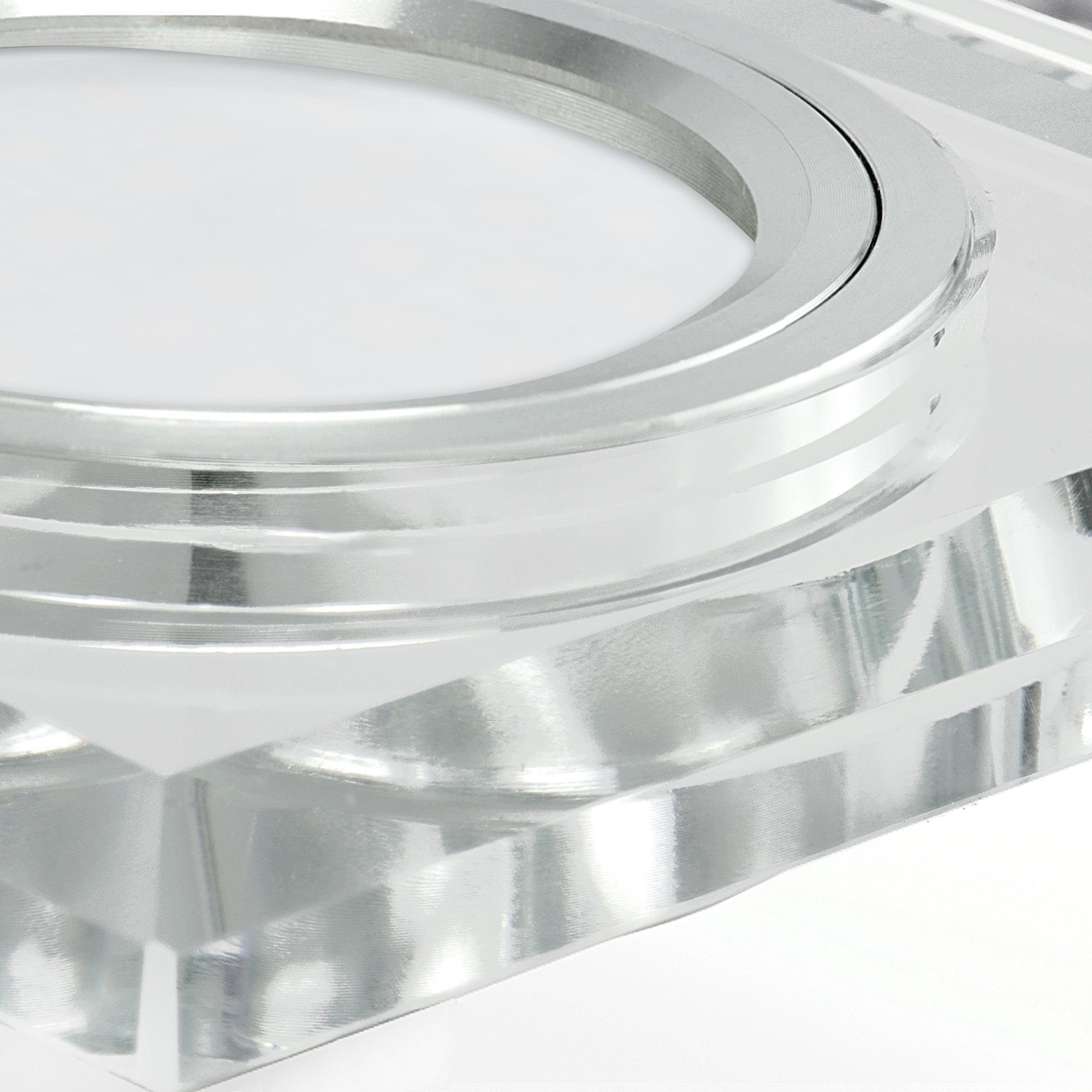 LED-Modul Einbauleuchte SSC-LUXon Glas klar Neutralweiß Flache LED mit eckig LED dimmbar, Einbaustrahler