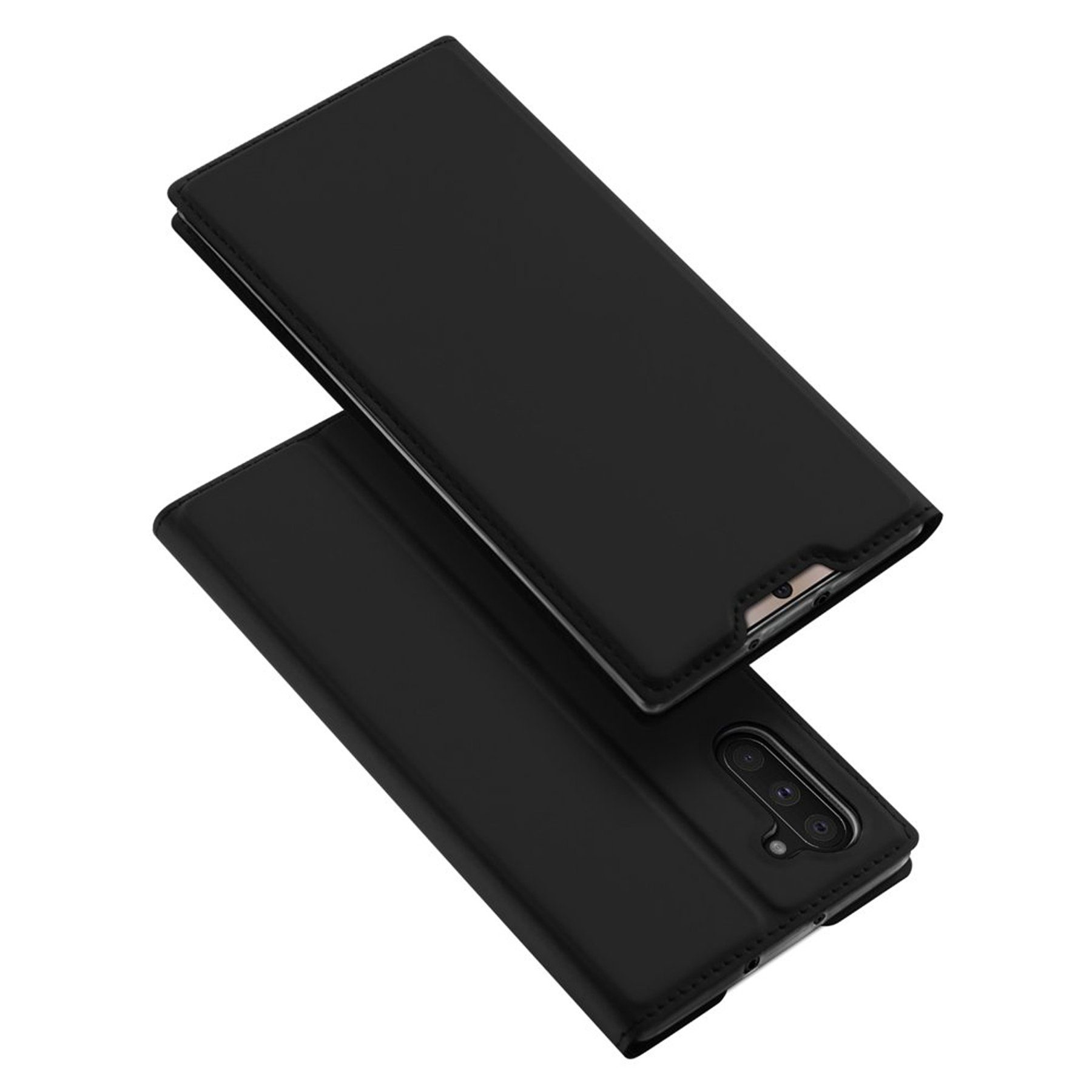cofi1453 Handyhülle Buch Tasche DUX DUCIS, Kunstleder Schutzhülle Handy Wallet Case Cover mit Kartenfächern, Standfunktion Schwarz