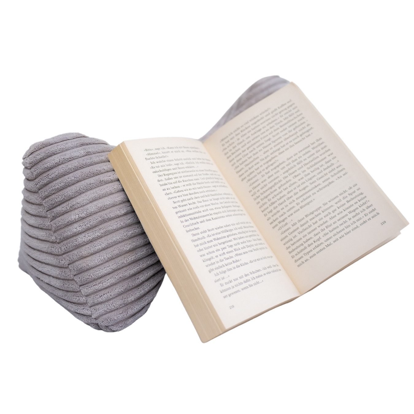 sleepling Buchkissen Leseknochen, weich, formstabil, dauerhaltbar, in Cordoptik