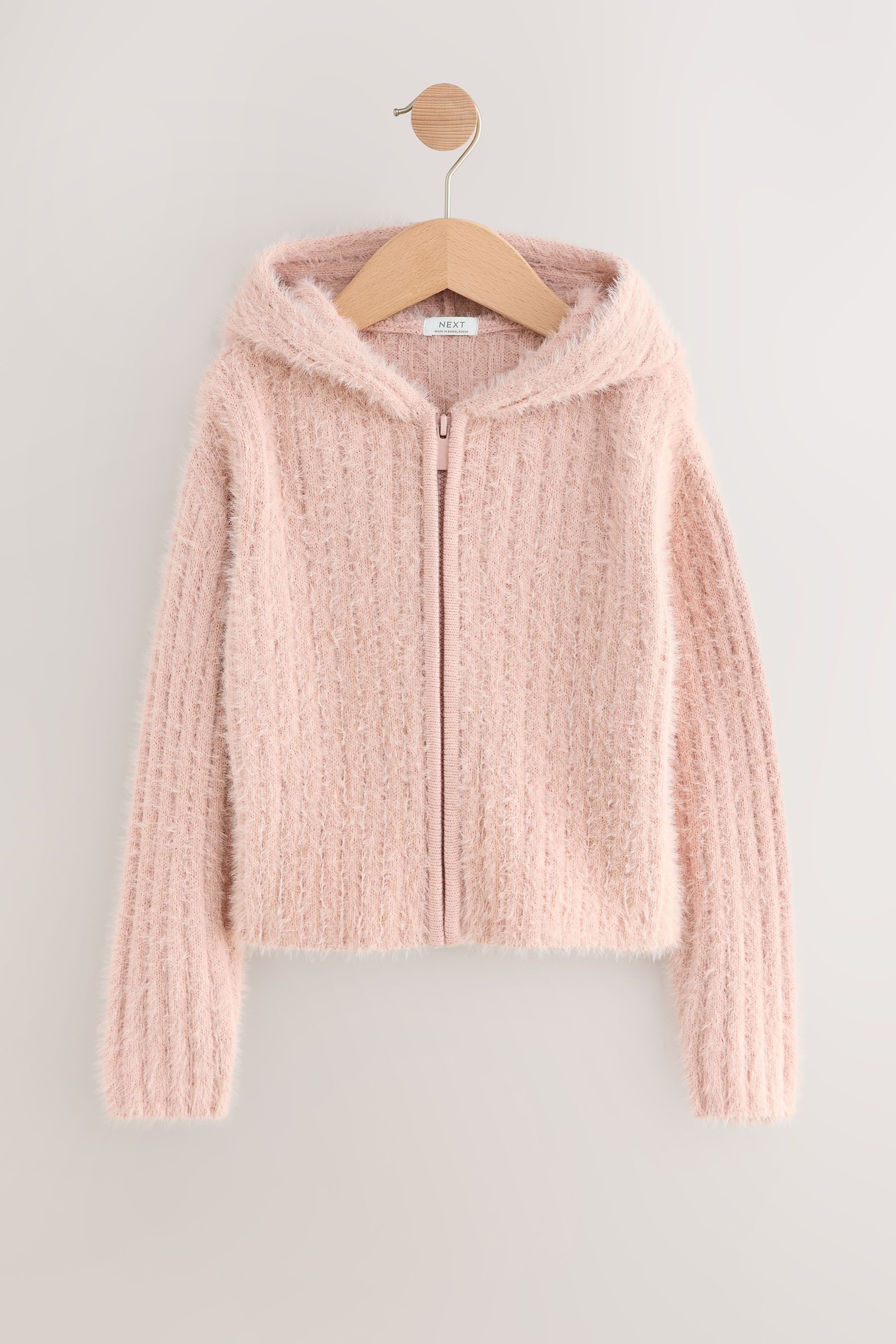 Kapuzenpullover Flauschige Kapuzenjacke mit Reißverschluss