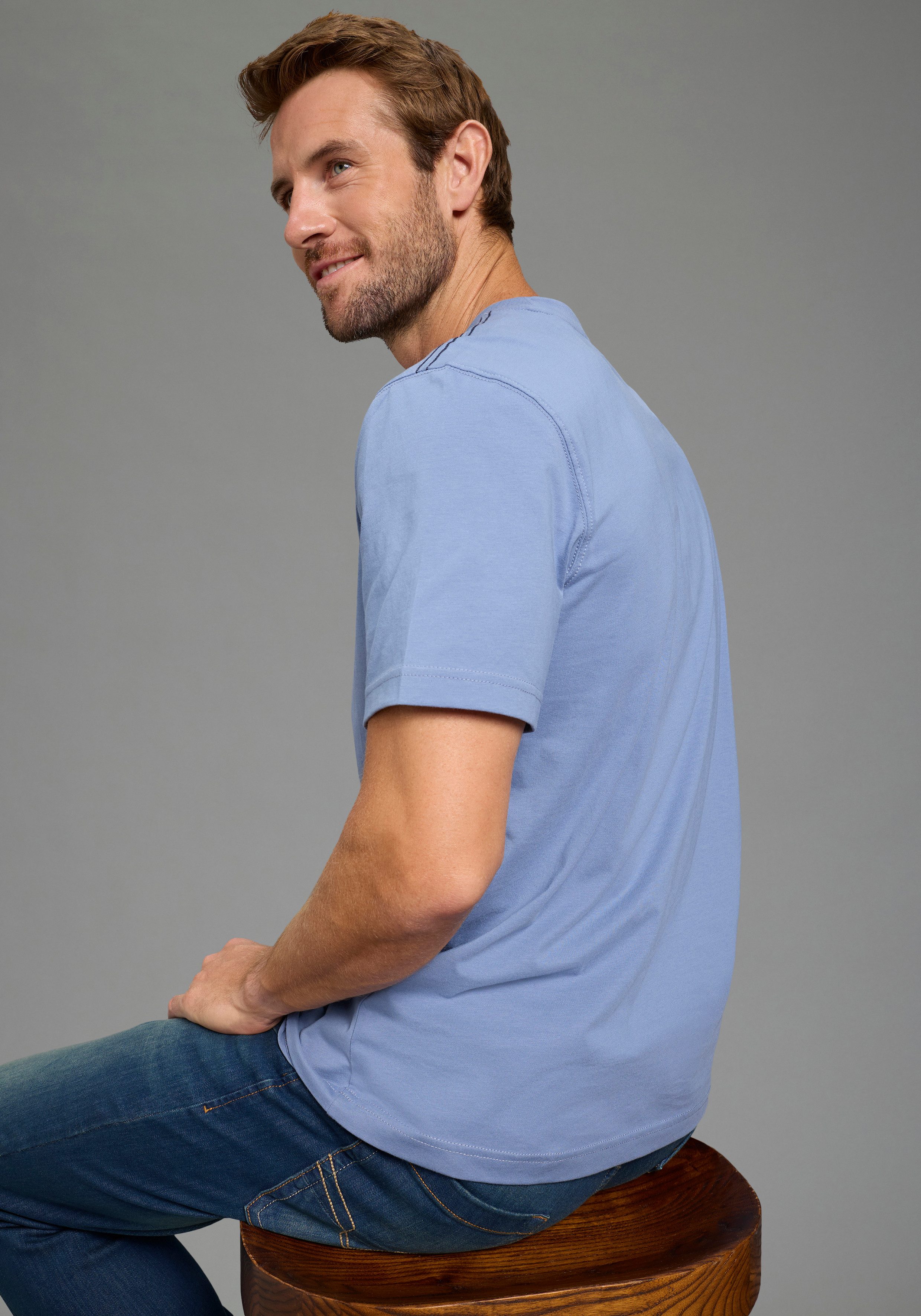 Man's World Rundhalsshirt casual Stil, Kurzarm, normale Passform, bedruckt – Bild 4 von 5