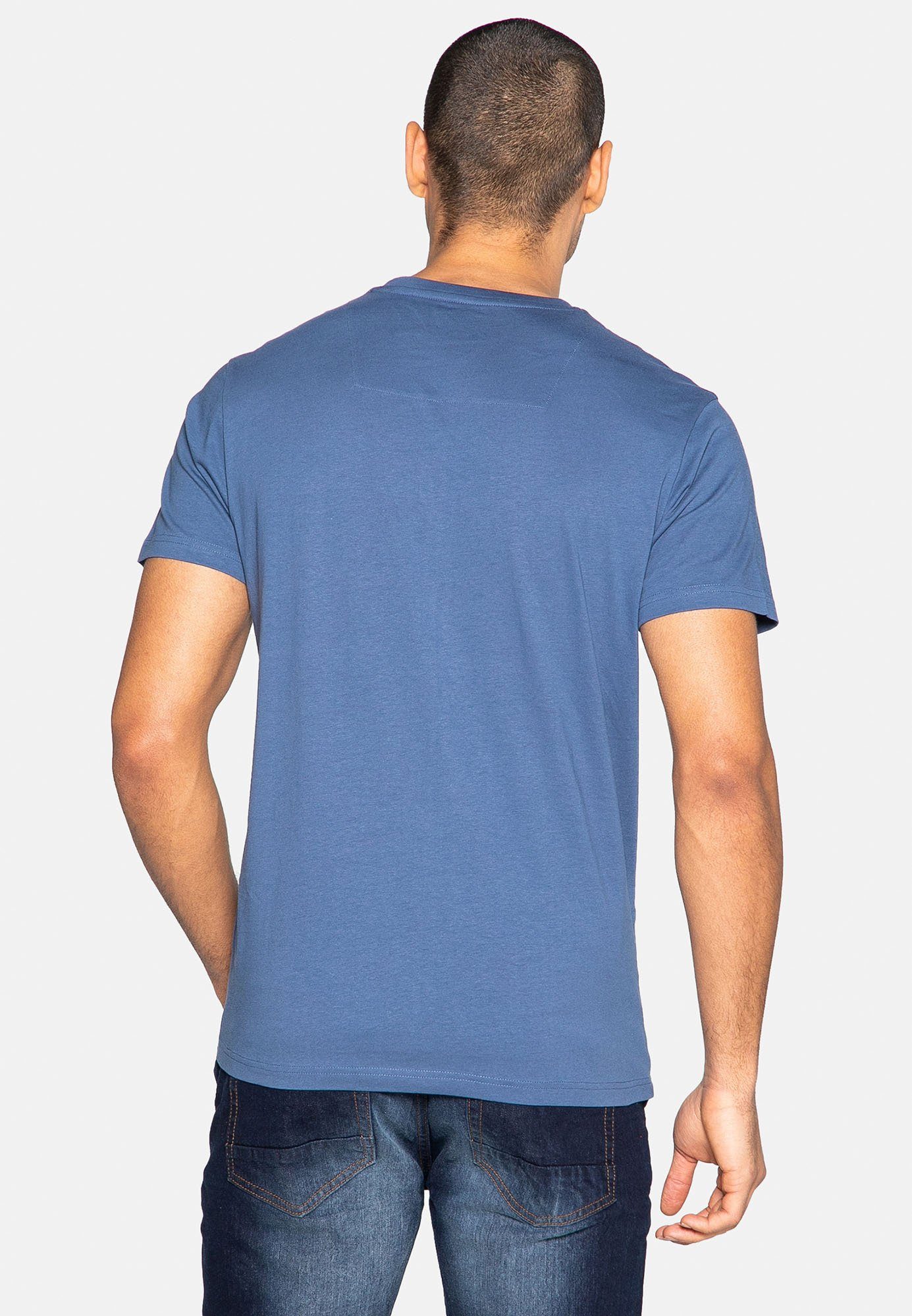 T-Shirt Blau Threadbare Harvie