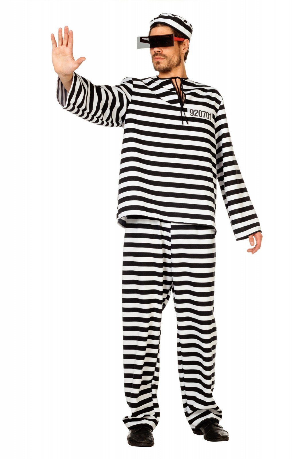 Wilbers Partyanzug Sträflingskostüm – Kostüm für Herren – Gefangener  Verbrecher Häftling in Gr. 48 - 64