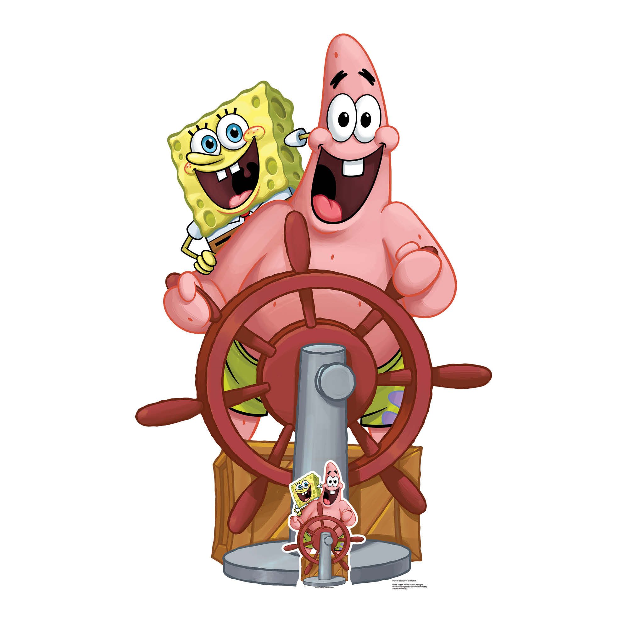 Dekofigur Spongebob und Patrick - Freunde - Pappaufsteller - 133x85 cm