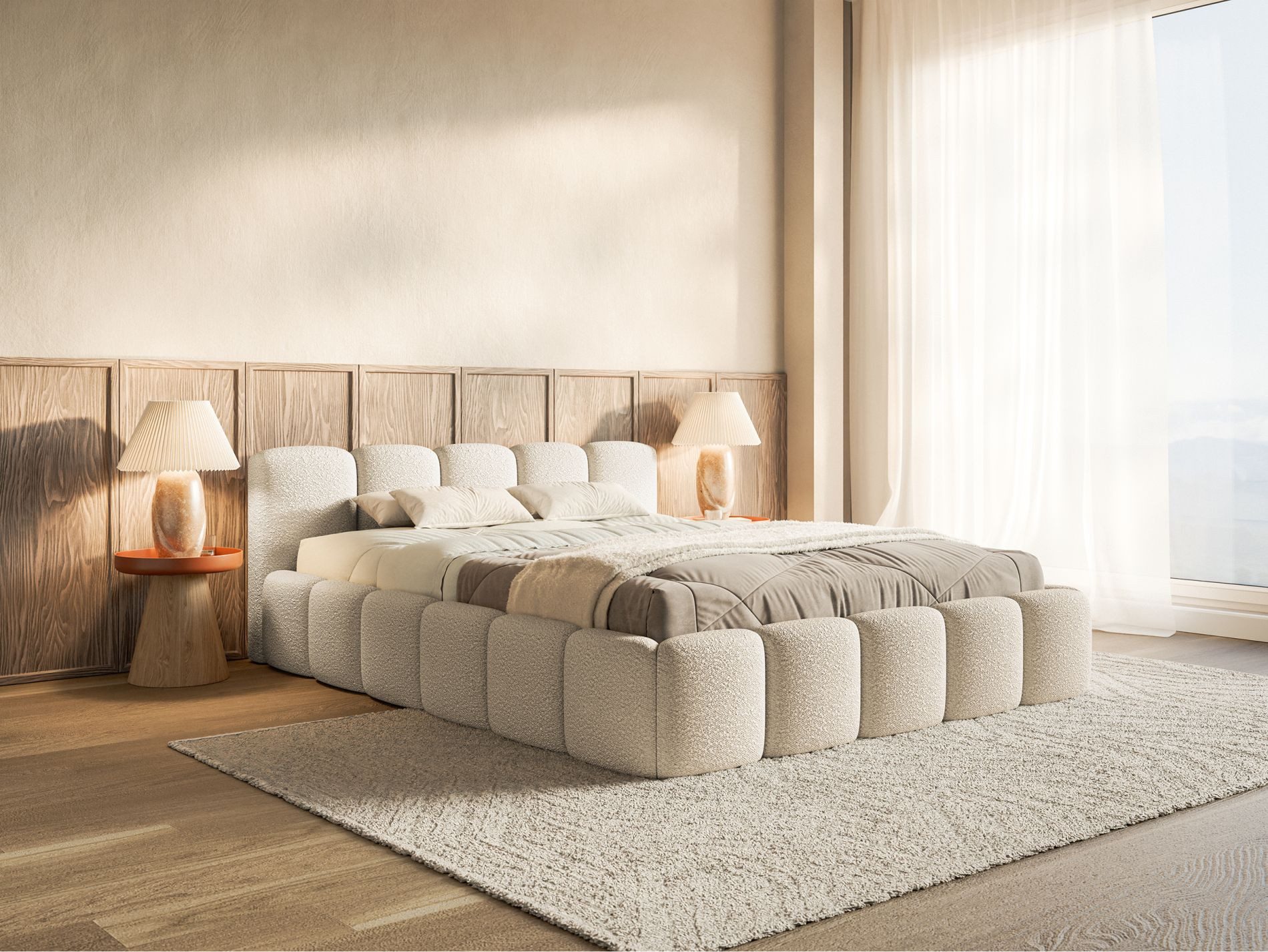 Selsey Polsterbett CLOUDY LOW, Bouclé, Chenille oder Velours, mit/ohne Bett günstig online kaufen
