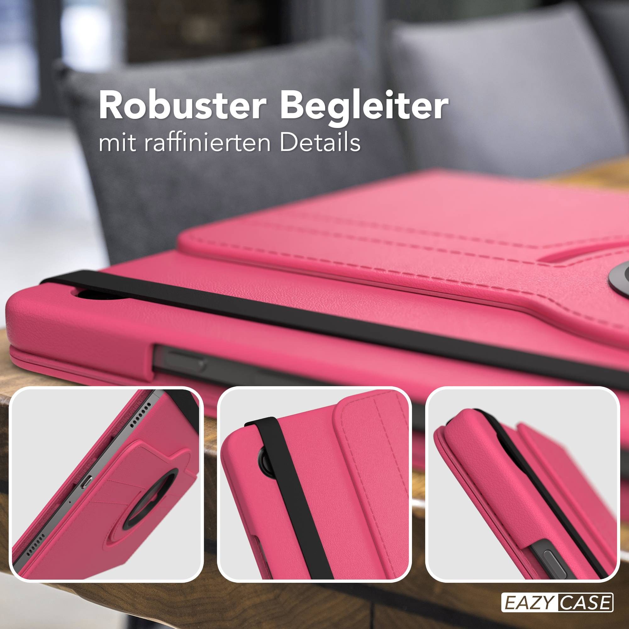 EAZY CASE Tablet-Hülle Rotationcase für Samsung Galaxy Tab A11 Plus 11 Zoll, Klapphülle zum Aufstellen Rundum Hülle Book Tablet Slim Klappcase Pink – Bild 4 von 5