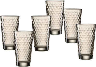 Ritzenhoff & Breker Longdrinkglas Favo, 6-teilig, Glas, 350 ml