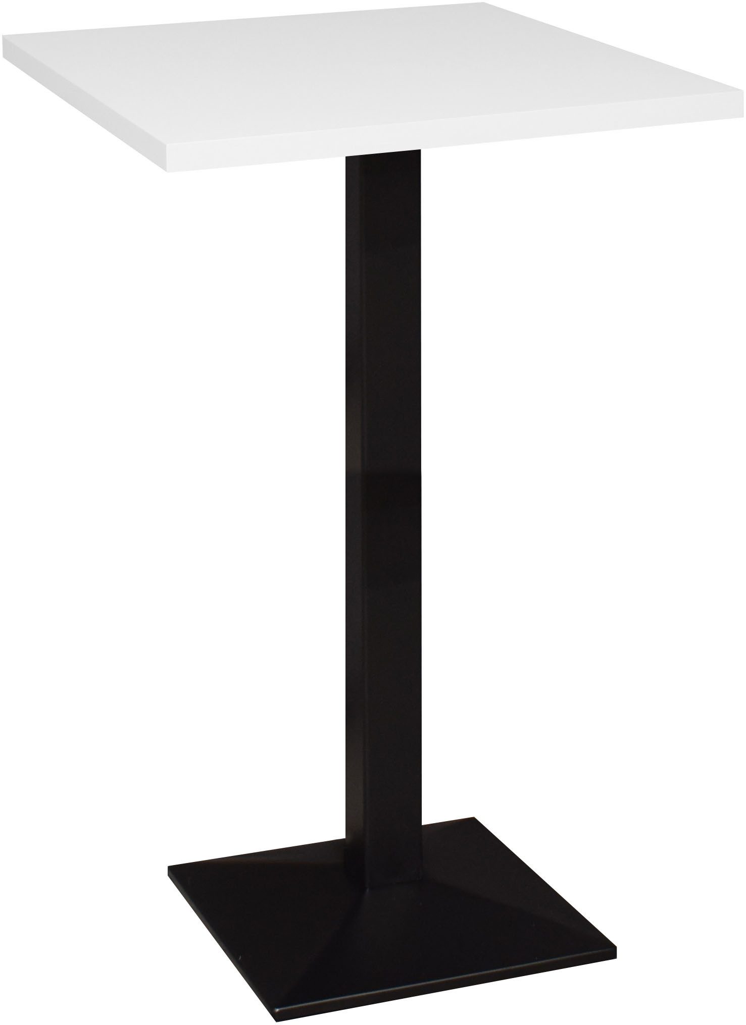 Mäusbacher Bistrotisch Big Bistro Metall, Quadrat-Säulengestell, eckige Platte BHT 70x105x70 cm