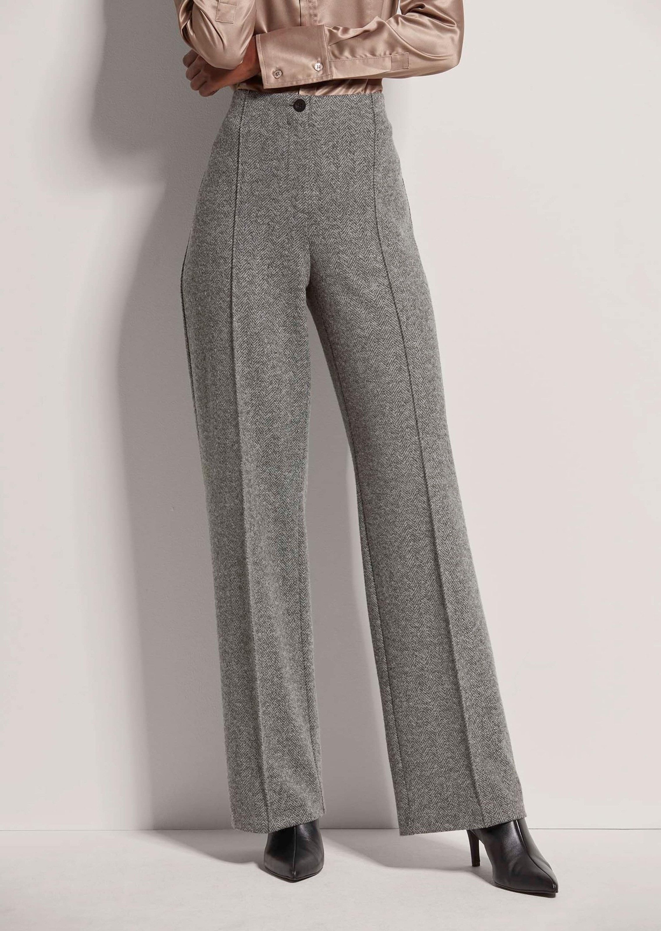 MADELEINE Bügelfaltenhose Palazzohose mit weitem Bein Bundlose Hose mit wei günstig online kaufen