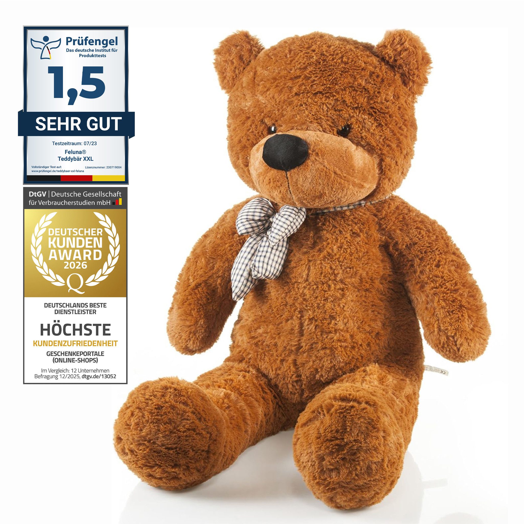 Feluna Kuscheltier FELUNA XXL Riesen Kuschelbär Plüsch 120 cm – Weicher Plüsch Bär Kinder (Kuscheltier)
