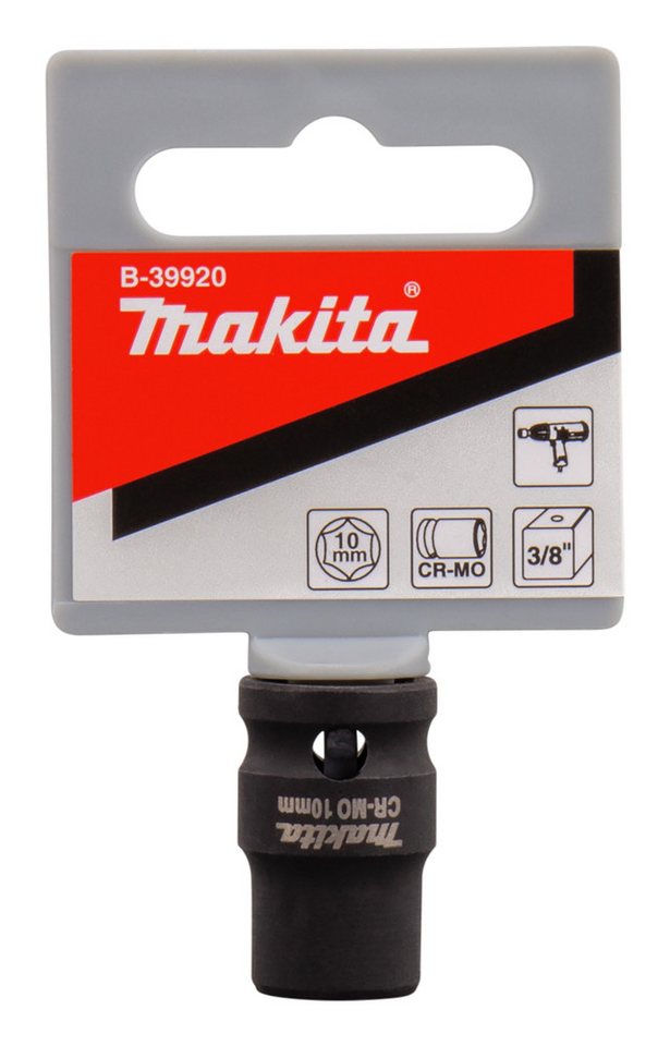 Thumbnail - Makita Werkzeug GmbH Stecknuss Makita Schlagnuss 3/8" SW10 3/8" SW10 28 mm CR-MO B-39920