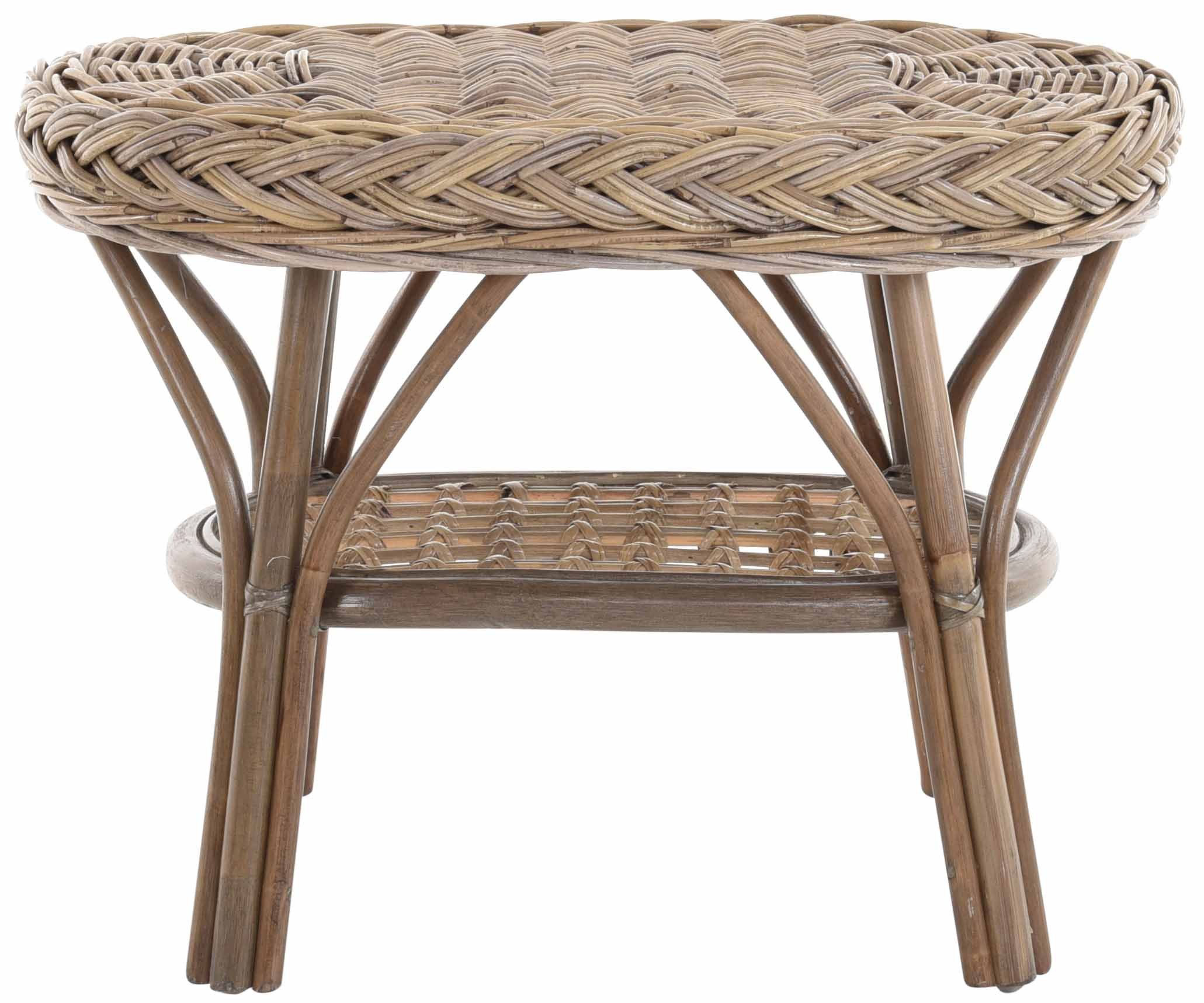 Krines Home Beistelltisch Rattan-Tisch/Ovaler Beistelltisch/Couchtisch Ratt günstig online kaufen