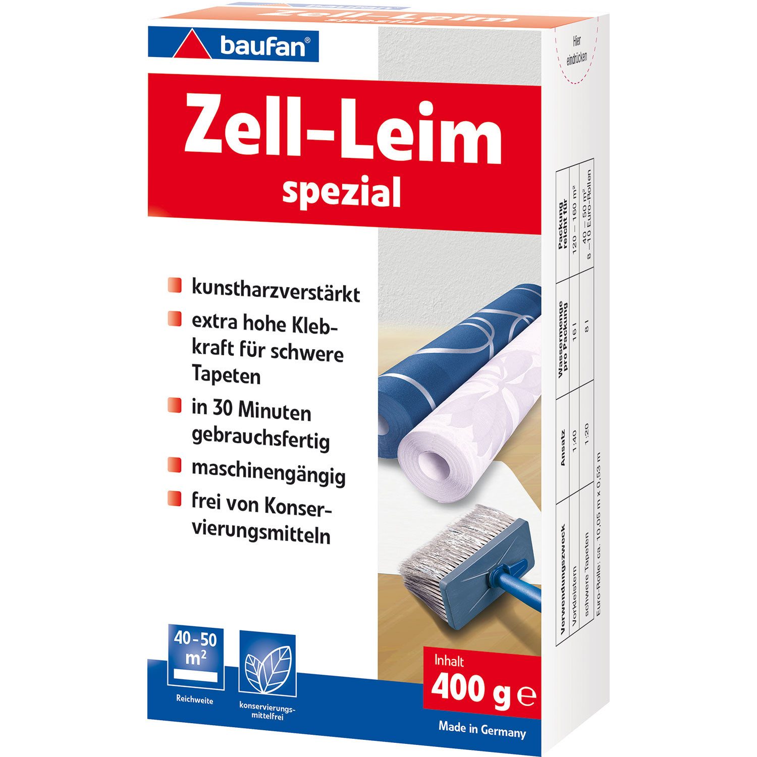 baufan® Kleister, Raufaserleim Tapeten Kleber Tapetenkleister günstig online kaufen