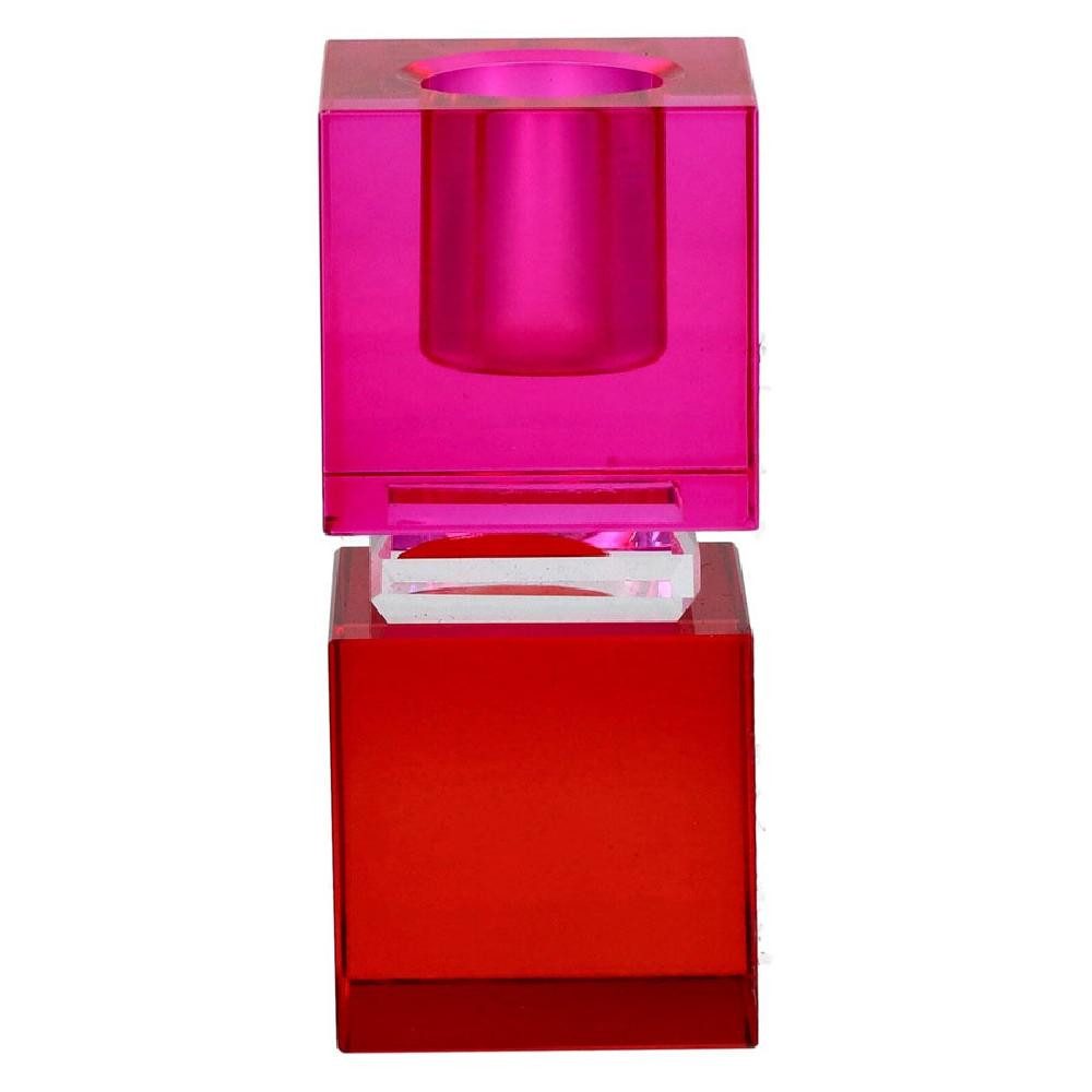 Giftcompany Kerzenhalter Kerzenleuchter Sari Eckig Rot Pink – Bild 2 von 5
