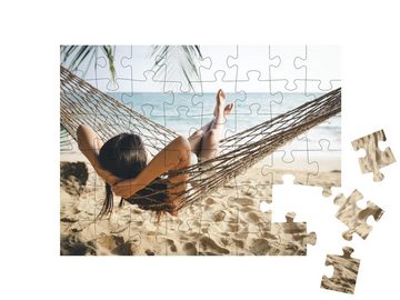 puzzleYOU Puzzle Urlaubsfeeling pur: Entspannung in der Hängematte, 48 Puzzleteile, puzzleYOU-Kollektionen Erotik