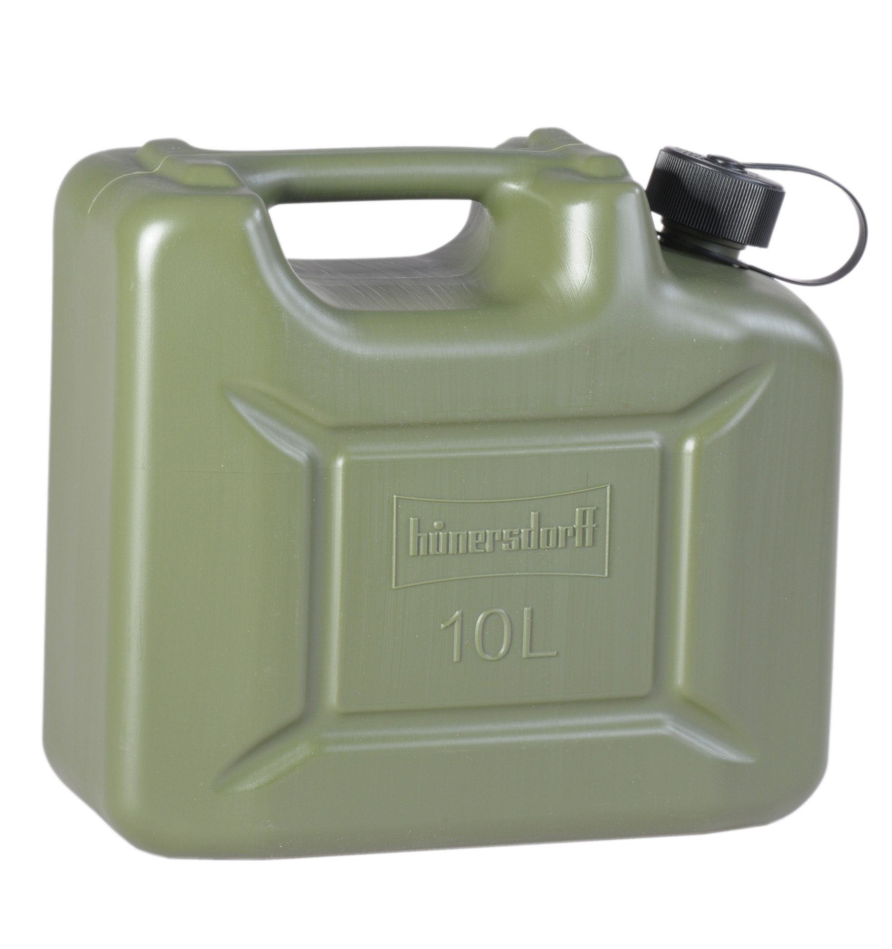 hünersdorff Kanister für Benzin 10 Liter Kunststoff Olivgrün