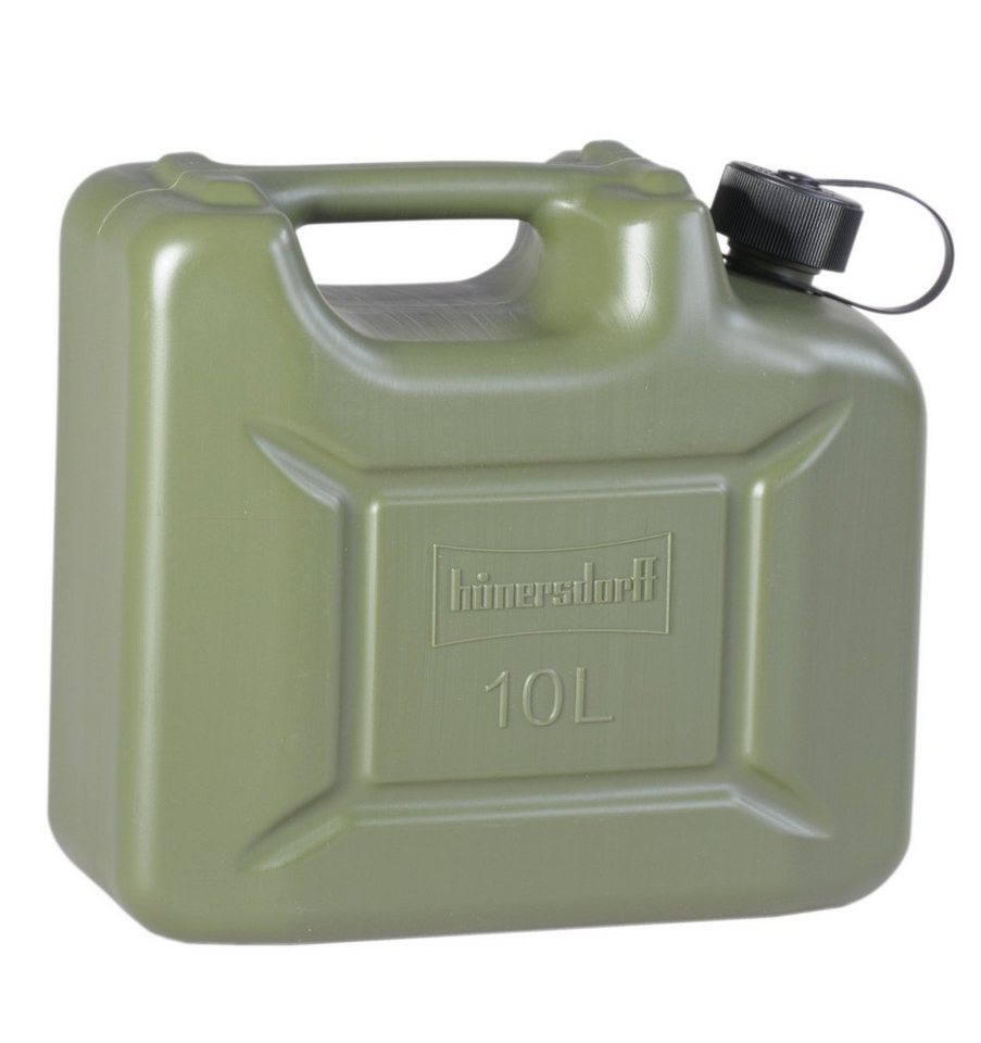 hünersdorff Kanister für Benzin 10 Liter Kunststoff Olivgrün Benzinkanister  UN−Zulassung (1 St)