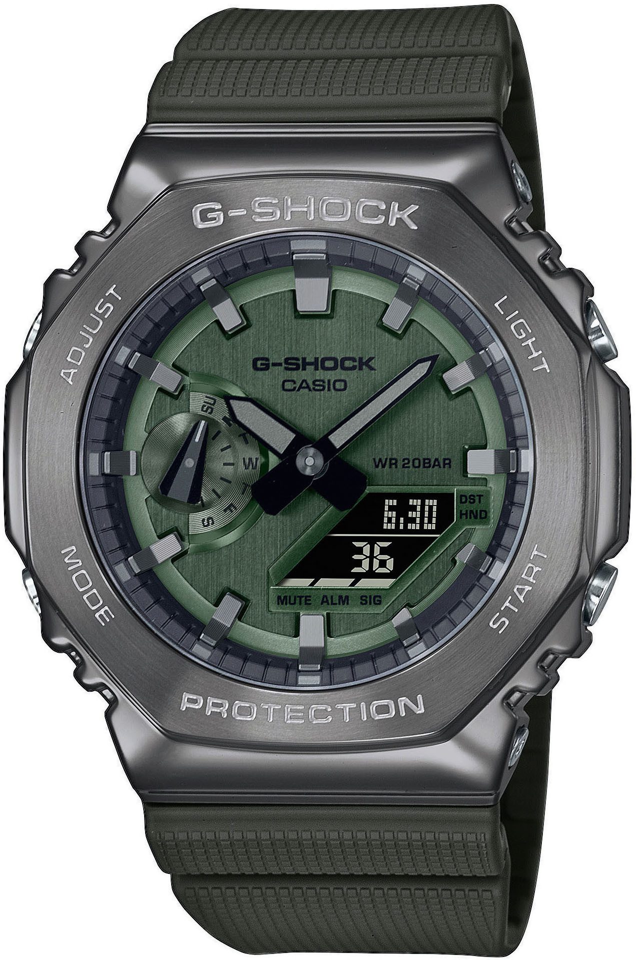 CASIO G-SHOCK Chronograph, Quarzuhr, Armbanduhr, Herrenuhr, digital, bis 20 bar wasserdicht