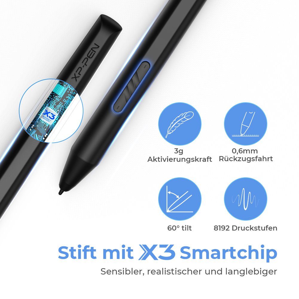 Display (2. mit XP-PEN Gen) Schutzhülle) (12", ohne Artist Grafiktablett 12 Blau Grafiktablett