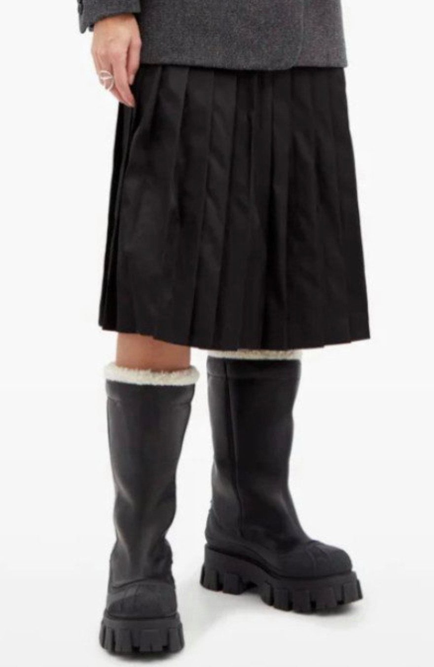 PRADA Monolith Boots Chunky-sole Leder Stiefel Winterboots klobigen Lug-Sohle und einer konturierten Gummifußbasis ausgestattet