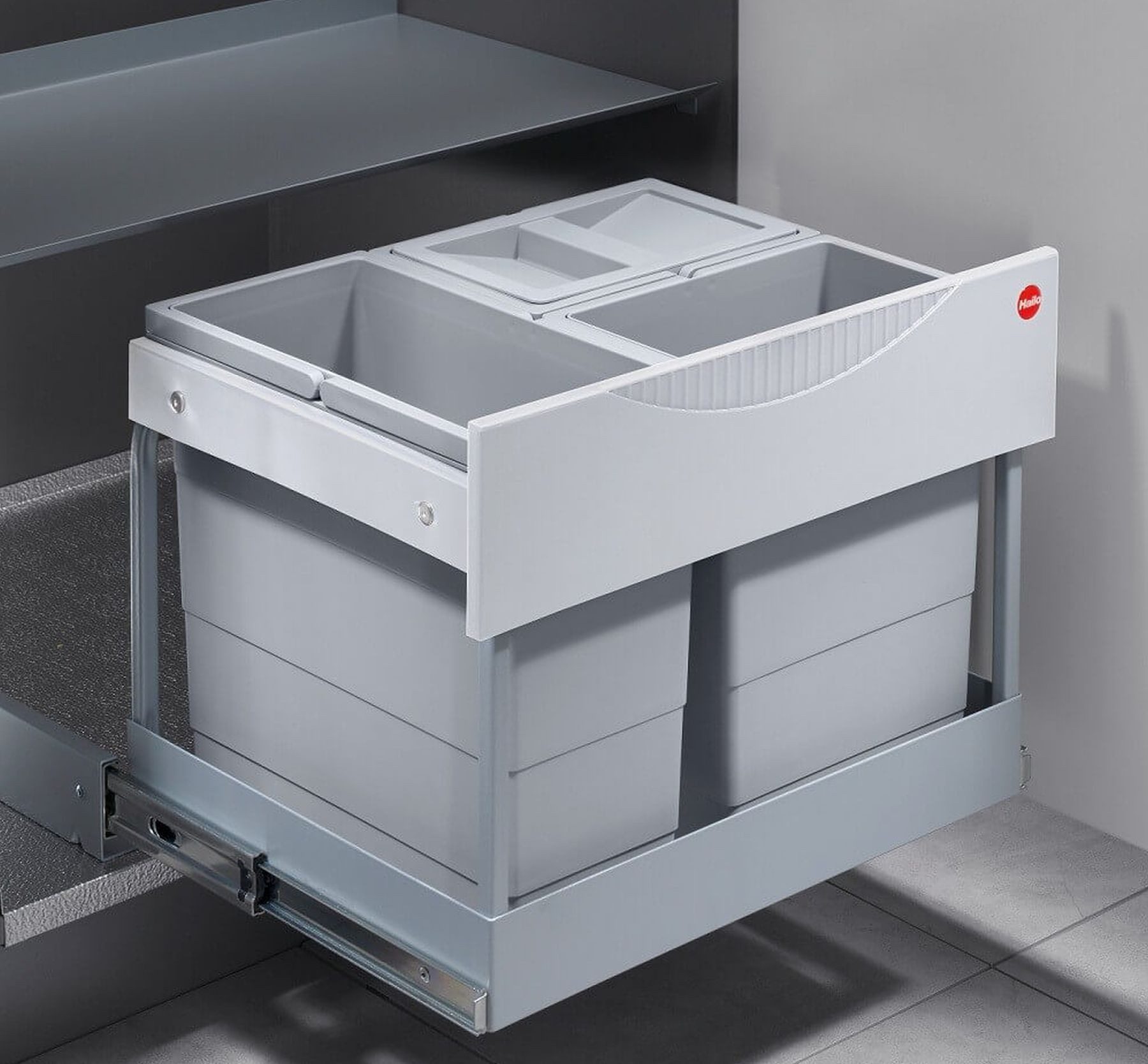 Hailo Einbaumülleimer Hailo Mülleimer Küche Einbau ab 60cm Schrankbreite Ausfahrautomatik, siehe Beschreibung