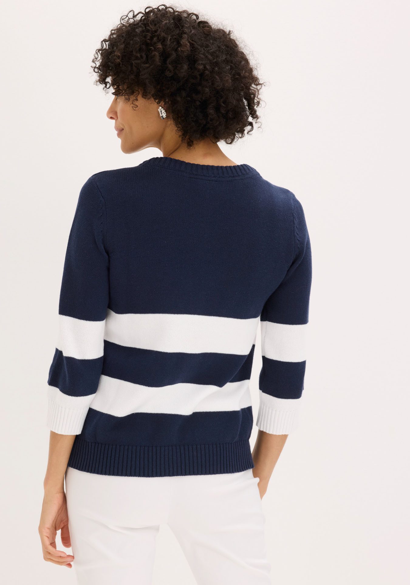 bonprix Strickjacke Slim fit Passform, mit Streifenmuster, eleganter Stil