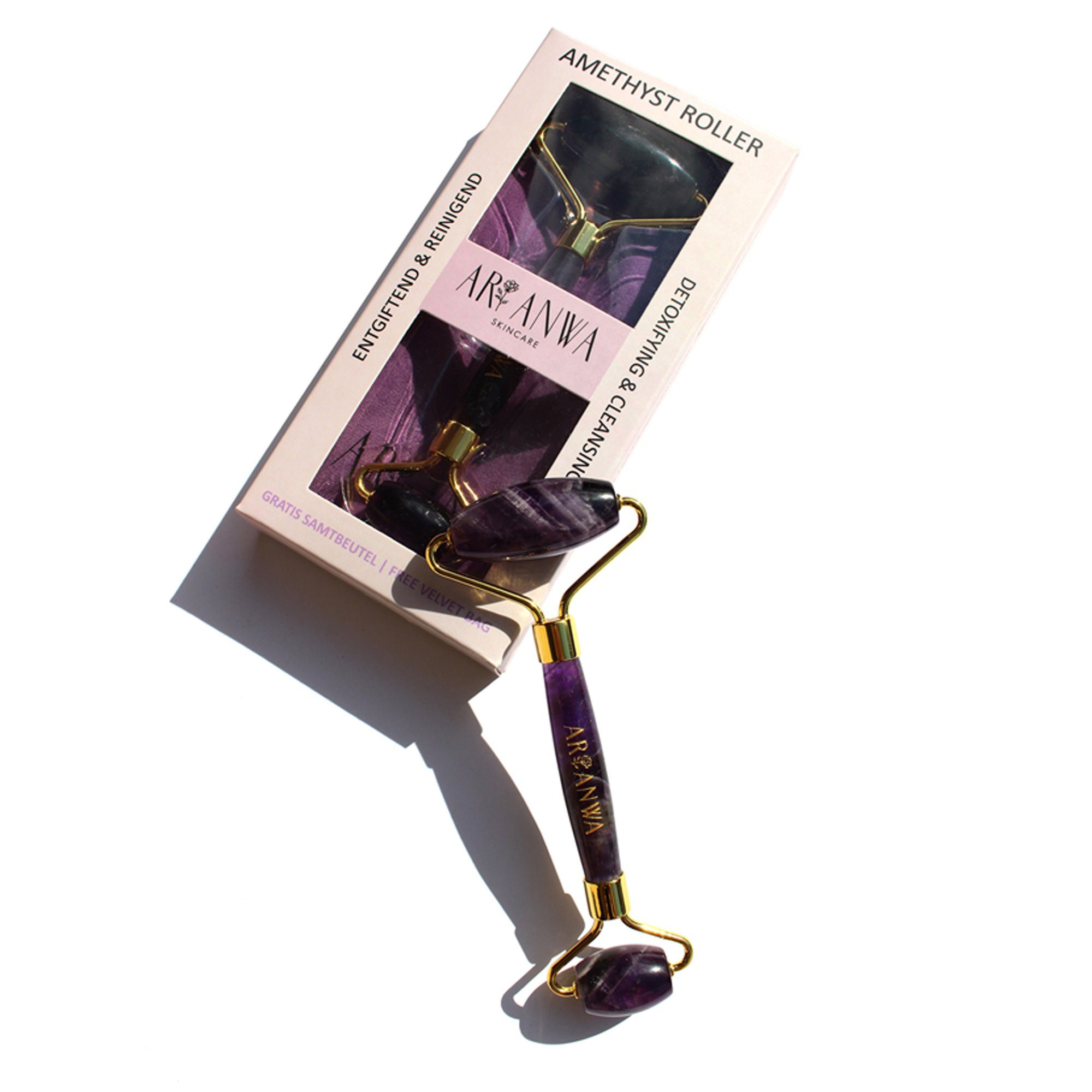 ARI ANWA Skincare Massageroller Amethyst Roller, Beauty Gesichtsroller