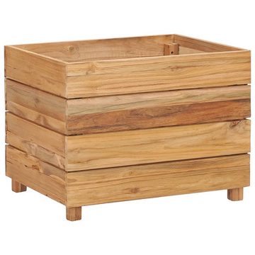 vidaXL Hochbeet Hochbeet 50x40x38 cm Teak Altholz und Stahl (1 St)